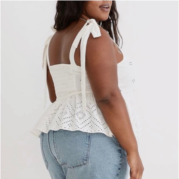 SOLD OUT!! Madewell - Rosalie Tie Strap Geo Eyelet Top - Picture 11 of 12